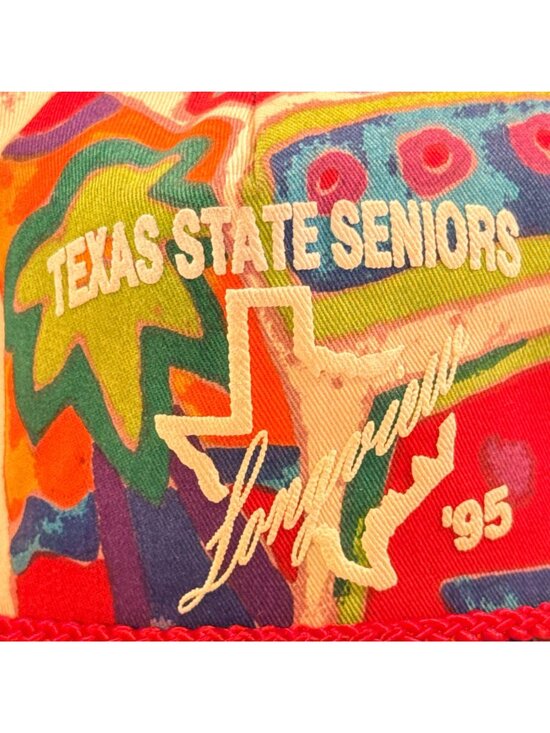 Vintage Texas State Seniors Longview Tx Baseball Trucker Cap Hat 1995